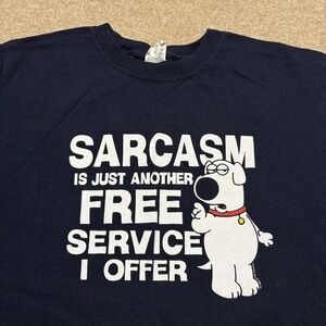 Vtg Family Guy Brian Griffin Shirt Mens Medium Blue Sarcasm 2006 Cartoon Dog Fox